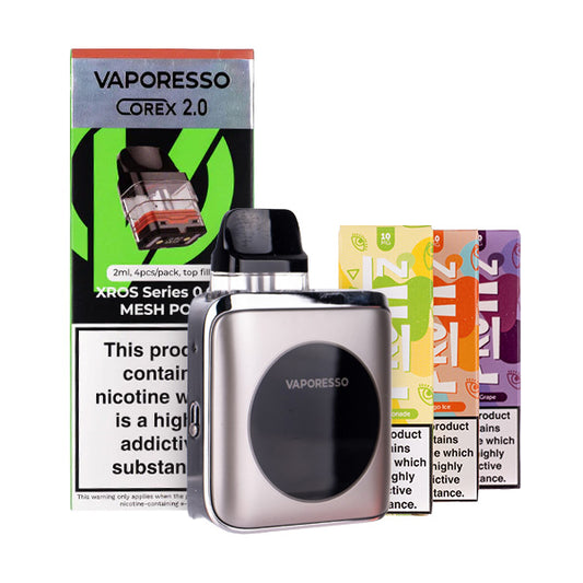 Vaporesso XROS 4 Nano Bundle Kit - Inc. 1 x Pack of Pods & 3 x Nic Salts Vaporesso XROS 4 Nano Bundle Kit - Inc. 1 x Pack of Pods & 3 x Nic Salts