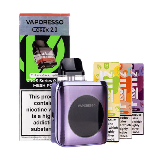 Vaporesso XROS 4 Nano Bundle Kit - Inc. 1 x Pack of Pods & 3 x Nic Salts Vaporesso XROS 4 Nano Bundle Kit - Inc. 1 x Pack of Pods & 3 x Nic Salts
