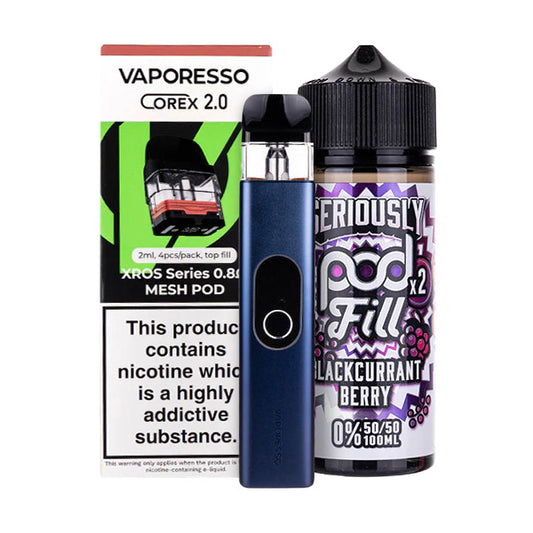 Vaporesso XROS 4 Nicotine Free Bundle - Blue