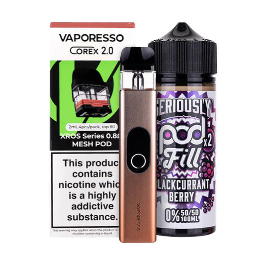 Vaporesso XROS 4 Nicotine Free Bundle - Champagne Gold