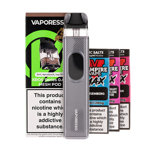 Vaporesso XROS 6 Pod Kit Bundle - Carbon Fiber Grey