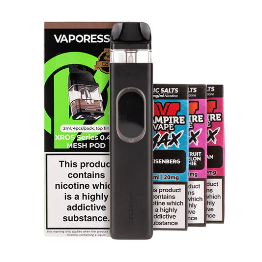 Vaporesso XROS 6 Pod Kit Bundle - Cosmic Black