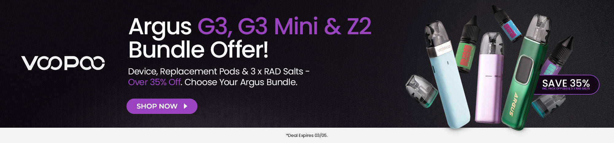 Save over 35% on VooPoo Vape Kit Bundles