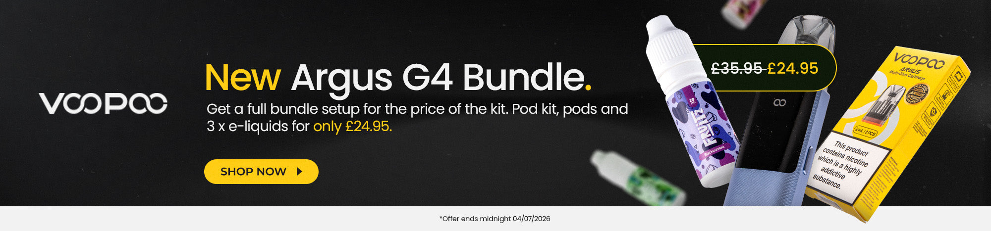 Shop the VooPoo Argus G4 Bundle offer