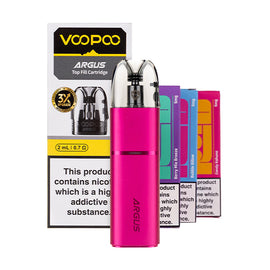 VooPoo Argus G3 Mini Pod Kit Bundle - Hot Pink