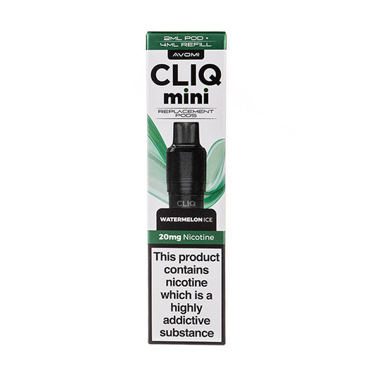 Watermelon Ice Cliq Mini Prefilled Pod + Refill by Avomi