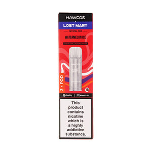 Watermelon Ice Crystal Pro Prefilled Pods by Hawcos x Lost Mary