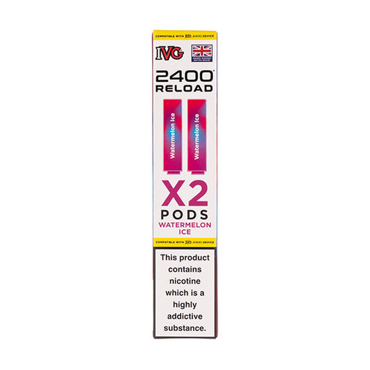 Watermelon Ice IVG 2400 Reload Replacement Pods - 2 Pack