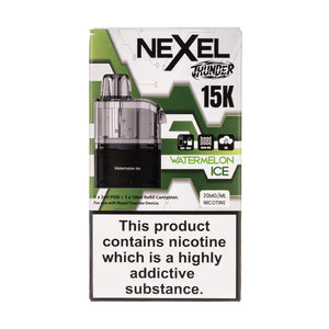Watermelon Ice Thunder 15k Prefilled Pod + Refill by Nexel