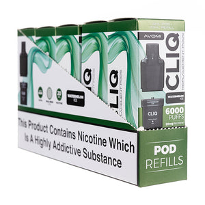 Avomi Cliq 6000 Prefilled Pod + Refill [Box of 5] - Watermelon Ice