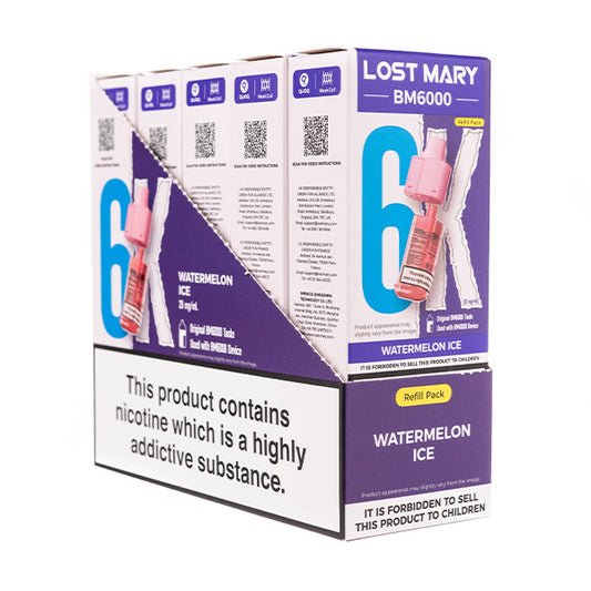 Lost Mary BM6000 Prefilled Pod + Refill [Box of 5] - Watermleon Ice
