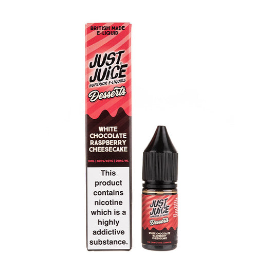 White Choc Rasp Cheesecake Nic Salt E-Liquid by Just Jam Desserts