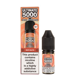 White Peach Raspberry Nic Salt E-Liquid by Ultimate 5000 Bar Salt