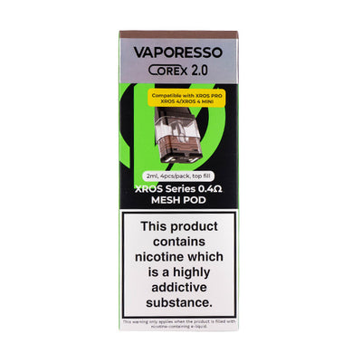 XROS Corex 2.0 Pod Pack by Vaporesso in a 0.4ohm Resistance