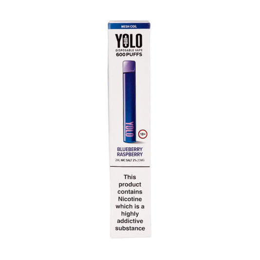 Yolo Bar M600 Disposable Vape in Blueberry Raspberry (Boxed)