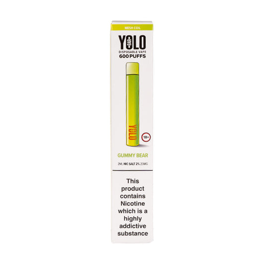 Yolo Bar M600 Disposable Vape in Gummy Bear (Boxed)