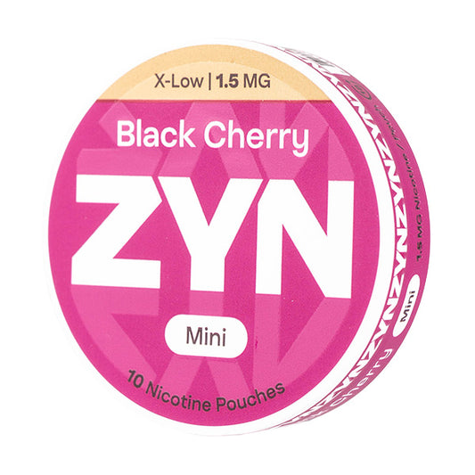 Black Cherry Mini X-Low Nicotine Pouches by Zyn (10 Pouch Can)
