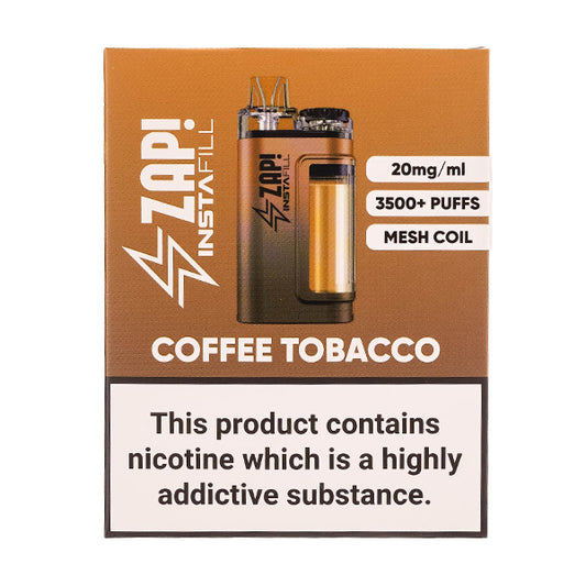 Zap Instafill 3500 Disposable Vape Kit Coffee Tobacco