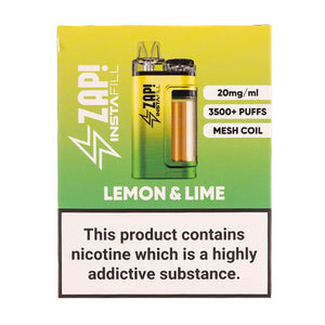 Zap Instafill 3500 Disposable Vape Kit Lemon & Lime