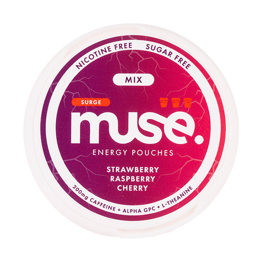 Strawberry Raspberry Cherry Energy Pouches by Muse 200mg Surge