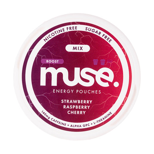 Strawberry Raspberry Cherry Energy Pouches by Muse 140mg Boost