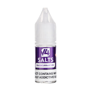 Image of V4 Vapour's Blackcurrant Ice 10ml Nic Salt E-Liquid Bottle