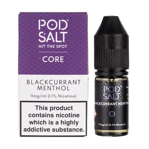 Blackcurrant Menthol Nic Salt E-Liquid by Pod Salt