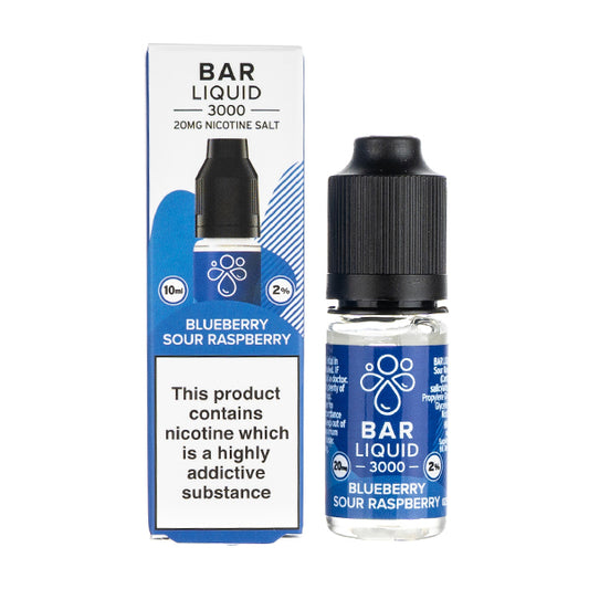 Blue Sour Raspberry Nic Salt E-Liquid by Bar Liquid 3000