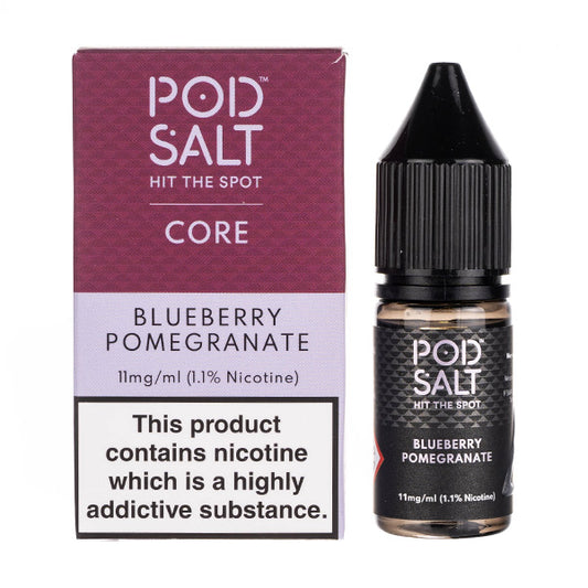 Blueberry Pomegranate Nic Salt E-Liquid by Pod Salt (Bottle and Box)