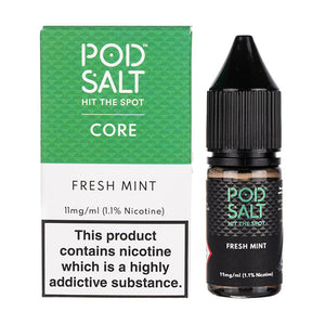 Fresh Mint Nic Salt E-Liquid by Pod Salt (Bottle & Box)
