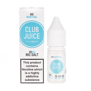 Ice Menthol Nic Salt E-Liquid by Club Juice
