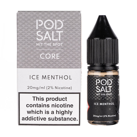 Ice Menthol Nic Salt E-Liquid by Pod Salt (Bottle & Box)