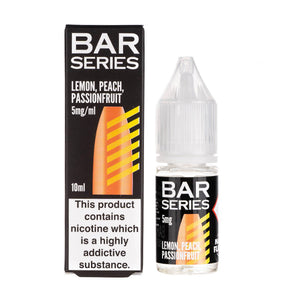 Bar Series Lemon Peach Passion Fruit Nic Salt E-Liquid Box & Bottle