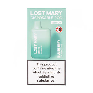 Blueberry Lost Mary BM600 600 Puff Disposable Vape - 20mg [Boxed]