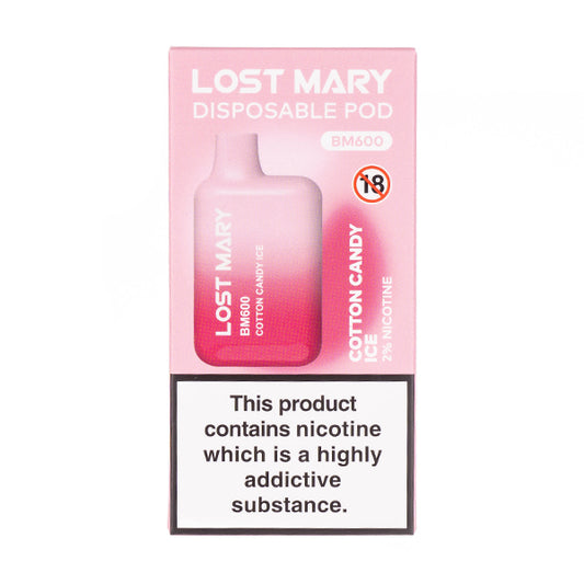 Cotton Candy Ice Lost Mary BM600 600 Puff Disposable Vape - 20mg (Boxed)