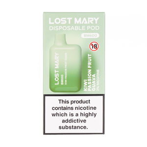 Kiwi Passion Fruit Guava Lost Mary BM600 600 Puff Disposable Vape - 20mg (Boxed)