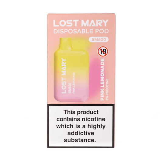 Pink Lemonade Lost Mary BM600 600 Puff Disposable Vape - 20mg (Boxed)