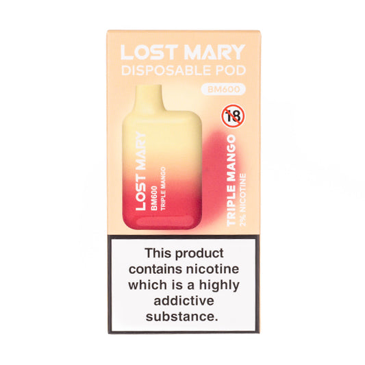 Triple Mango Lost Mary BM600 600 Puff Disposable Vape - 20mg (Boxed)
