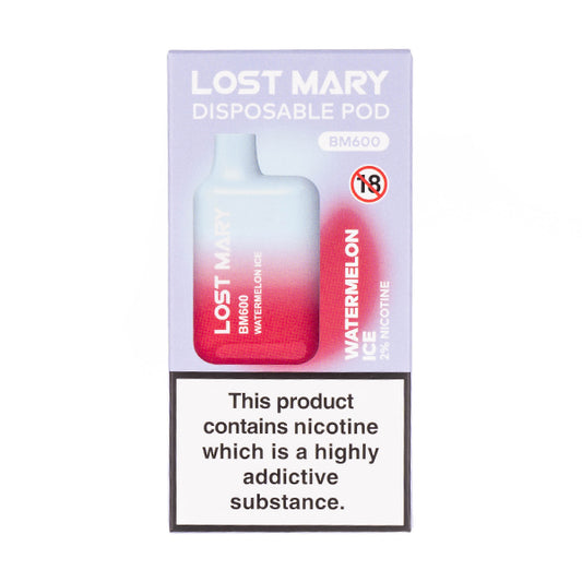 Watermelon Ice Lost Mary BM600 600 Puff Disposable Vape - 20mg (Boxed)