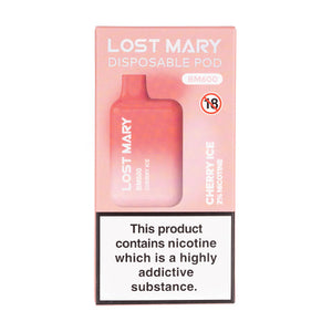 Cherry Ice Lost Mary BM600 600 Puff Disposable Vape - 20mg (Boxed)
