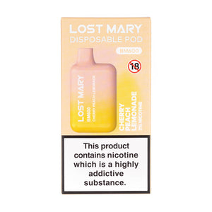 Cherry Peach Lemonade Lost Mary BM600 600 Puff Disposable Vape - 20mg (Boxed)