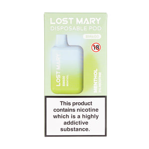 Menthol Lost Mary BM600 600 Puff Disposable Vape - 20mg (Boxed)