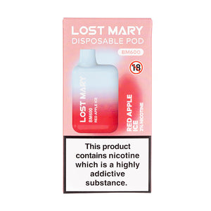 Red Apple Ice Lost Mary BM600 600 Puff Disposable Vape - 20mg (Boxed)