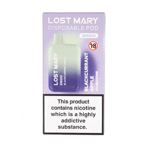Blackcurrant Apple Flavoured Lost Mary BM600 600 Puff Disposable Vape - 20mg