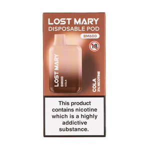 Cola Lost Mary BM600 600 Puff Disposable Vape - 20mg (Boxed)