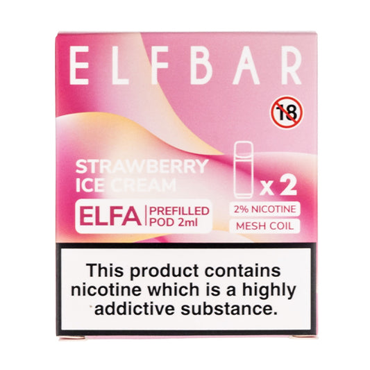 Strawberry Ice Cream Elfa Prefilled Pods by Elf Bar