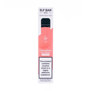 Elf Bar 600 Disposable in Strawberry Ice Cream Flavour