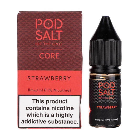 Strawberry Nic Salt E-Liquid by Pod Salt (Box & Bottle)