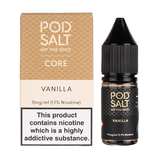 Vanilla Nic Salt E-Liquid by Pod Salt (Bottle & Box)