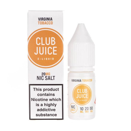 Virginia Tobacco Nic Salt E-Liquid by Club Juice